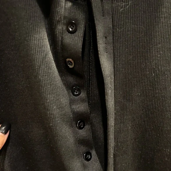 ❗️SOLD❗️Black Shorts Romper - Picture 2 of 4